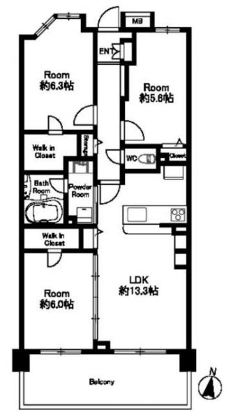 中古マンション 東村山市美住町１丁目15-7 西武新宿線久米川駅 3,899万円