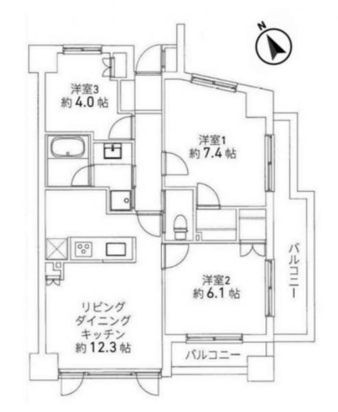 中古マンション 東村山市本町１丁目10-10 西武新宿線久米川駅 3,190万円