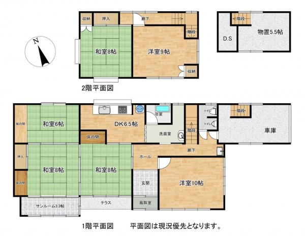 中古戸建 鶴岡市みどり町1-20 JR羽越本線鶴岡駅 498万円