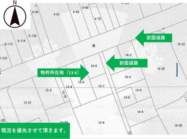 鶴岡市宝町　売土地（更地渡し） 区画図 