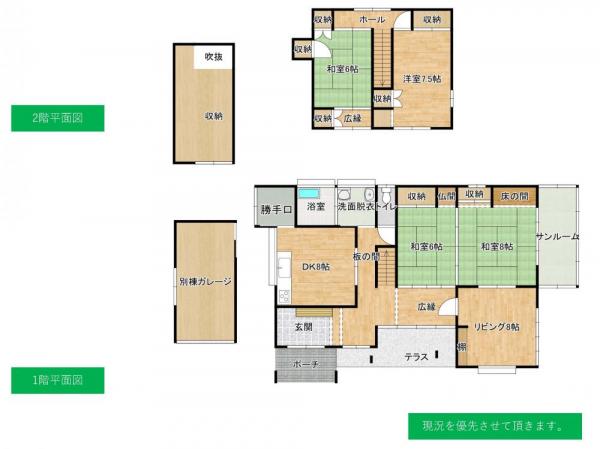 中古戸建 山形県酒田市緑ケ丘2丁目13-7 JR羽越本線酒田駅 580万円