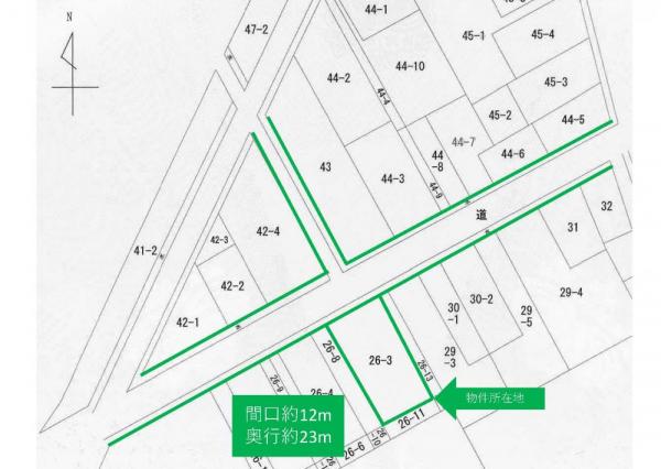 土地 山形県酒田市米島字下中道26-3 JR羽越本線南鳥海駅 100万円