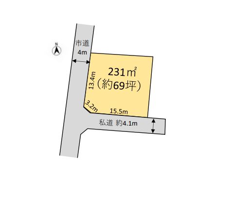 旭市蛇園　土地 区画図 