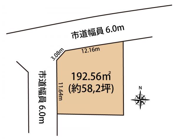 銚子市豊里台1丁目　土地 区画図 
