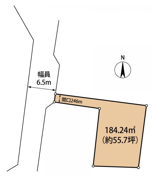 旭市東足洗　土地 区画図 