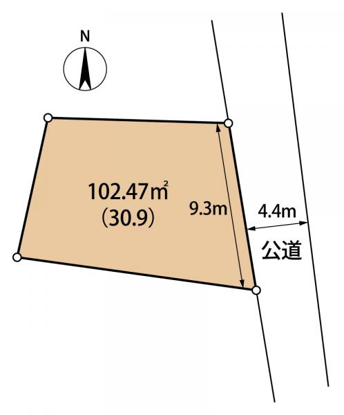 旭市椎名内　土地 区画図 