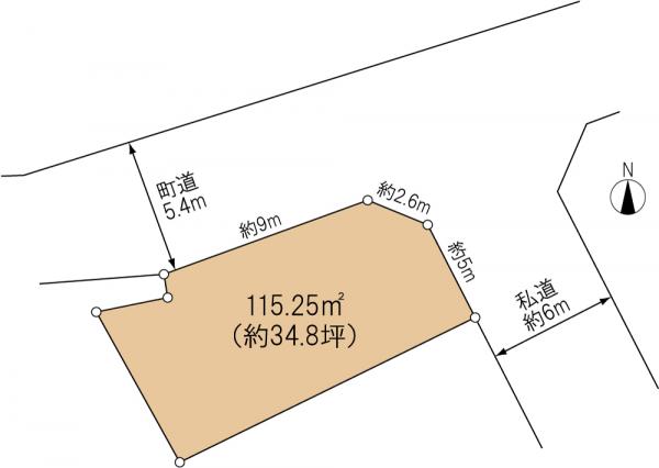 山武郡横芝光町宮川　土地 区画図 