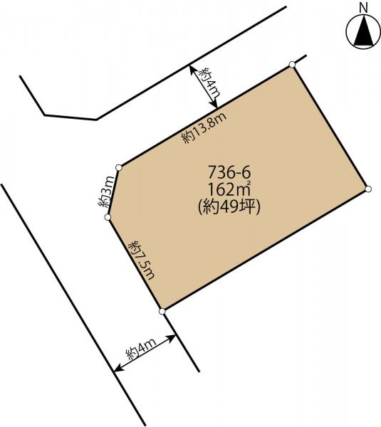 山武郡横芝光町栗山　土地 区画図 