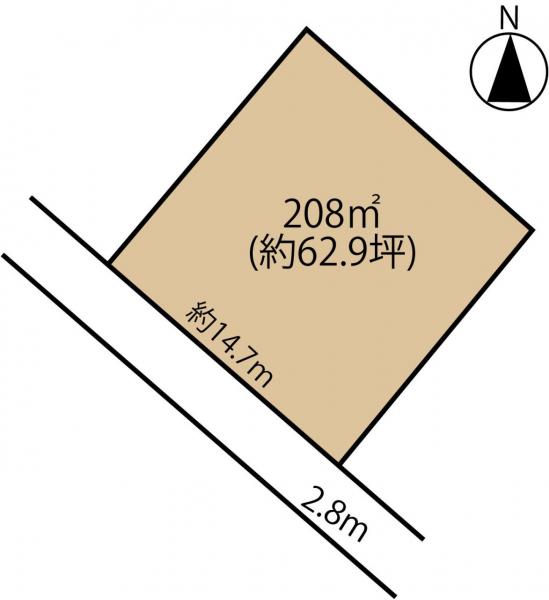 山武市本須賀　土地 区画図 