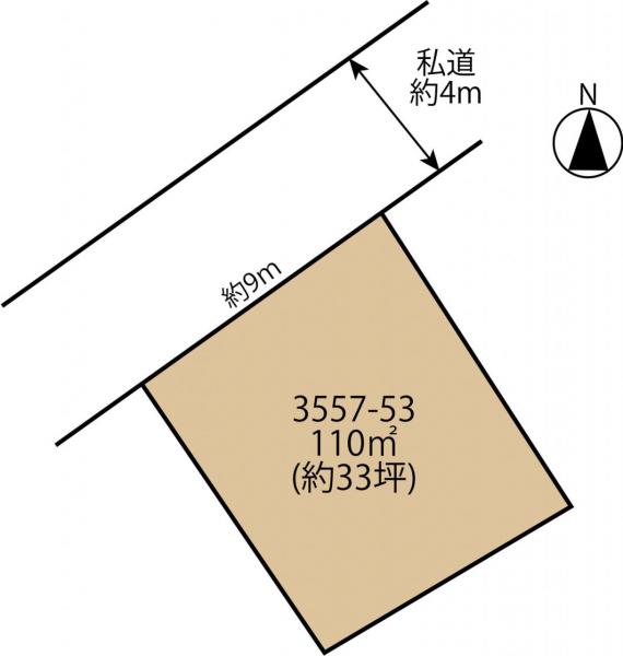 山武郡横芝光町屋形　土地 区画図 