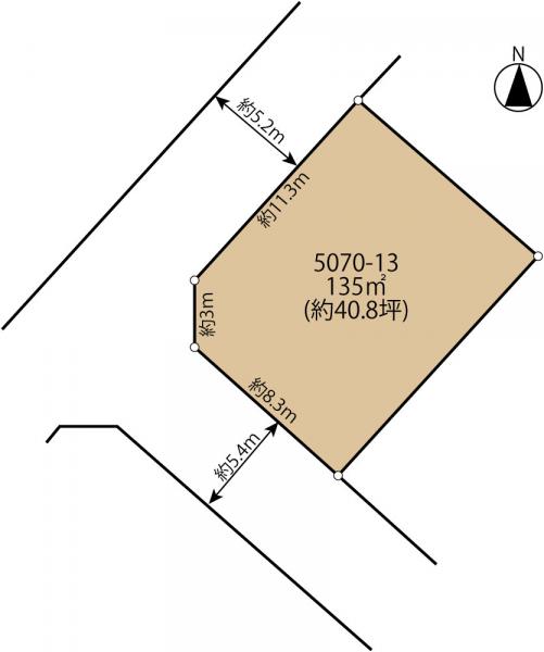 山武郡横芝光町屋形　土地 区画図 
