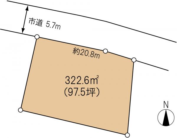 銚子市松本町1丁目　土地 区画図 