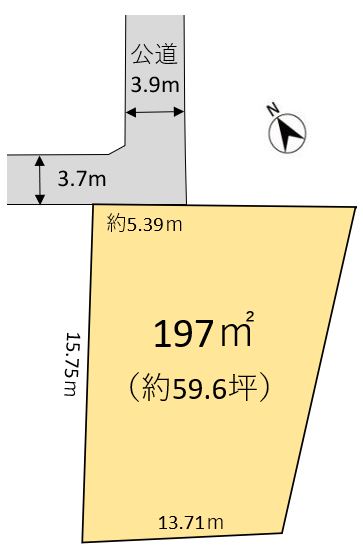 銚子市長塚町　土地 区画図 