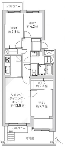 中古マンション 札幌市厚別区厚別北一条4丁目1-3 JR函館本線森林公園駅 1780万円