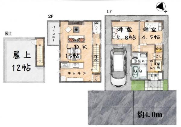新築戸建 所沢市西狭山ケ丘1丁目 西武池袋線狭山ヶ丘駅 2480万円