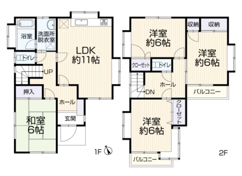 中古戸建 所沢市大字下富 西武新宿線新所沢駅 2099万円