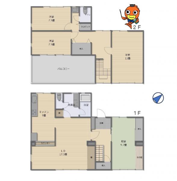 小川町勝呂 間取り図 