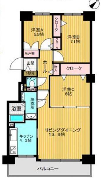 中古マンション 札幌市豊平区月寒東一条17丁目 札幌市東豊線福住駅 2380万円