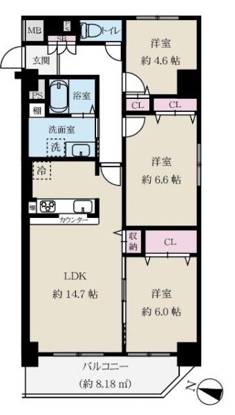 中古マンション 札幌市北区北三十一条西６丁目 札幌市南北線北３４条駅 2,690万円