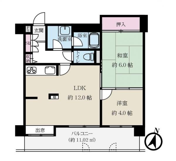 中古マンション 札幌市中央区南十七条西１２丁目 札幌市軌道線西線１６条駅 1,280万円