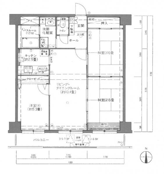 中古マンション 札幌市白石区北郷八条３丁目 JR函館本線白石駅 1,000万円