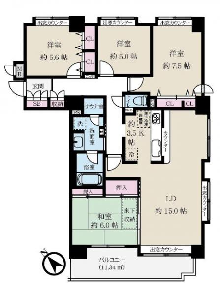 中古マンション 札幌市中央区宮の森三条７丁目 札幌市東西線西２８丁目駅 3,680万円