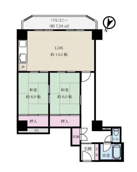 中古マンション 札幌市中央区南十一条西８丁目 札幌市軌道線中島公園通駅 490万円