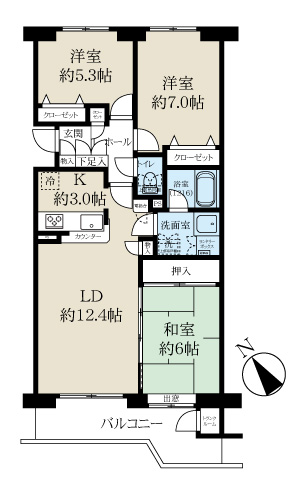 中古マンション 札幌市白石区北郷四条１丁目 JR函館本線白石駅 1,600万円