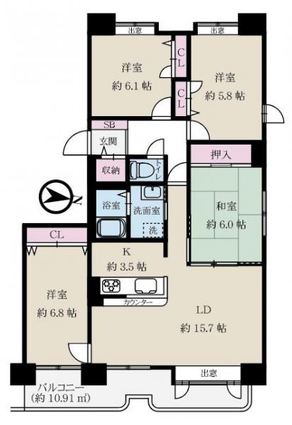 中古マンション 札幌市西区発寒十二条1丁目 JR函館本線発寒中央駅 2,080万円