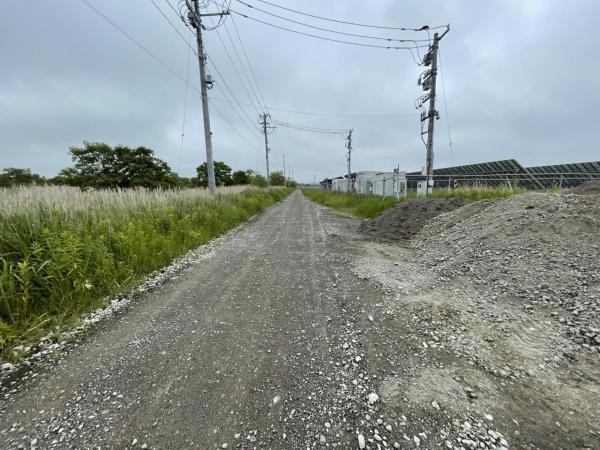 愛国東191　調整区域　売地 前面道路含む現地写真 