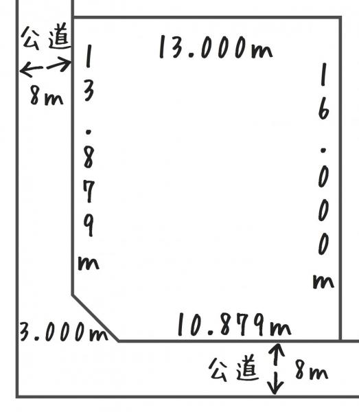 北見団地6丁目　売家 区画図 