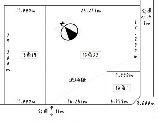 「1500万円で始める、3棟運用。」昭和町4丁目収益 区画図 