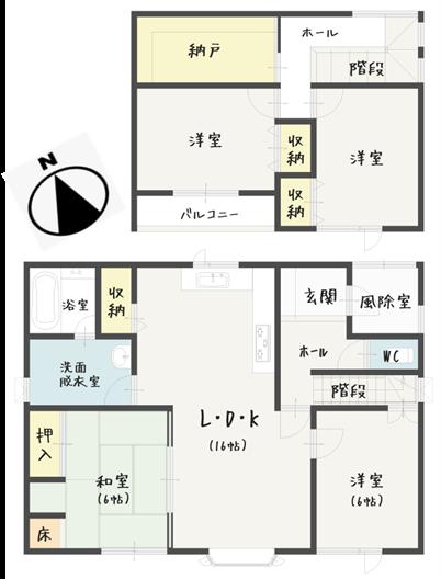 【商談中】『整えられた住まいで、暮らしをはじめる。』文苑4丁目売家 間取り図 