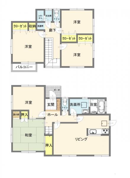 龍ケ崎市長山4丁目　戸建 間取り図 