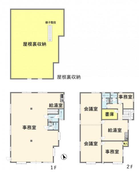 龍ケ崎市川原代町　戸建・事務所 間取り図 