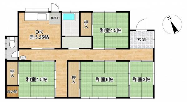 中古戸建 倉敷市連島町鶴新田1004-4 水島臨海鉄道弥生駅 590万円