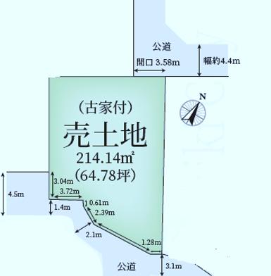 土地 倉敷市笹沖267-6、267-7、267-2 水島臨海鉄道福井駅 1,998万円