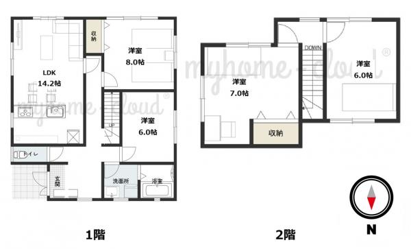 八戸市類家４丁目 間取り図 