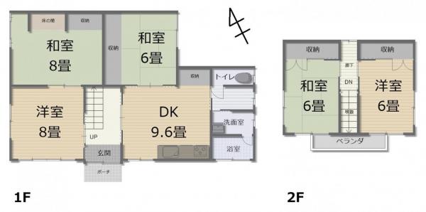 中古戸建 八戸市大字新井田字松山45-2 JR八戸線陸奥湊駅 2,000万円