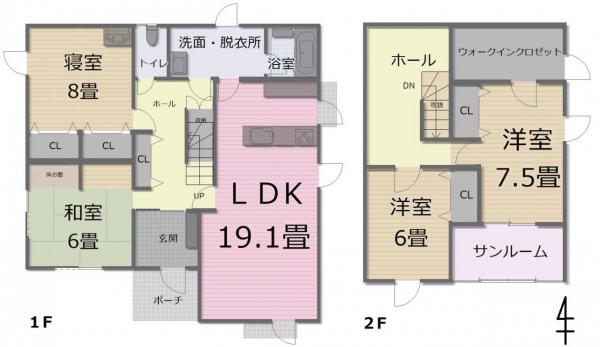 八戸市日計4丁目 間取り図 