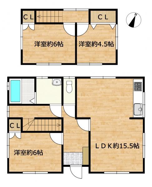 八戸市大字河原木字小田 間取り図 