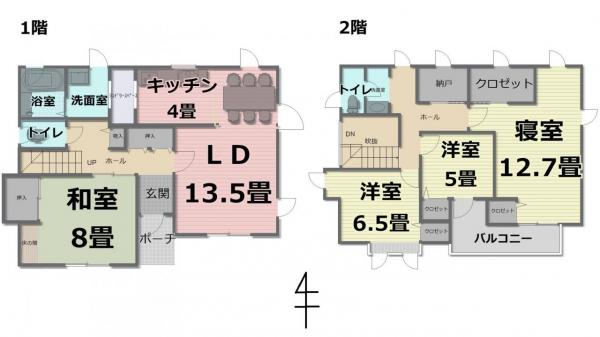 【商談中】八戸市南白山台2丁目 間取り図 