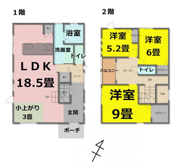 八戸市田向１丁目 間取り図 