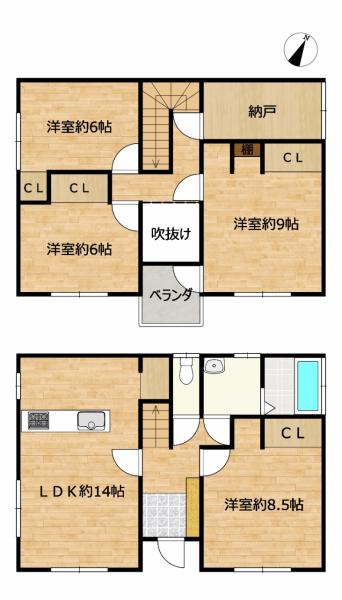 中古戸建 八戸市大字新井田字石動木平18-10 JR八戸線小中野駅 1,699万円