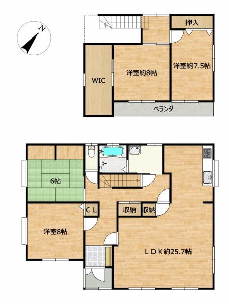 中古戸建 三戸郡階上町蒼前西５丁目9-1771 JR八戸線大久喜駅 1,449万円