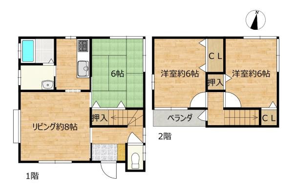 中古戸建 八戸市大字妙字間山8-24 JR八戸線陸奥湊駅 1,379万円