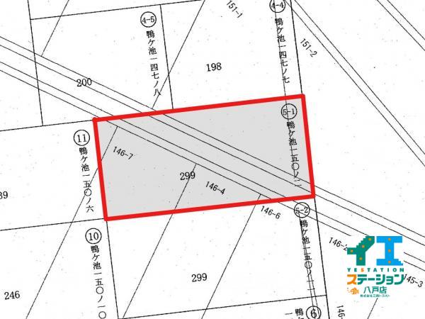 土地 八戸市大字尻内町字鴨ケ池150-2（住居表示未確定） JR東北新幹線八戸駅 1,900万円
