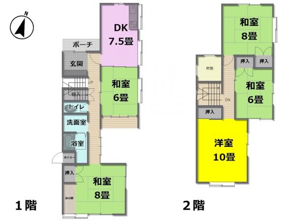 中古戸建 八戸市城下２丁目9-19 JR八戸線本八戸駅 980万円