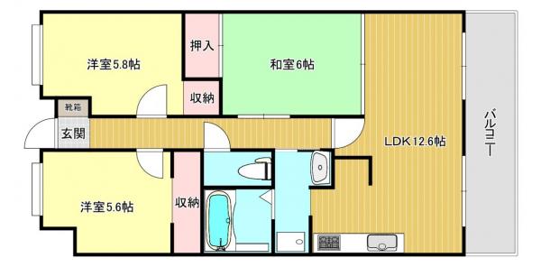 サーパス西陵樟館 間取り図 