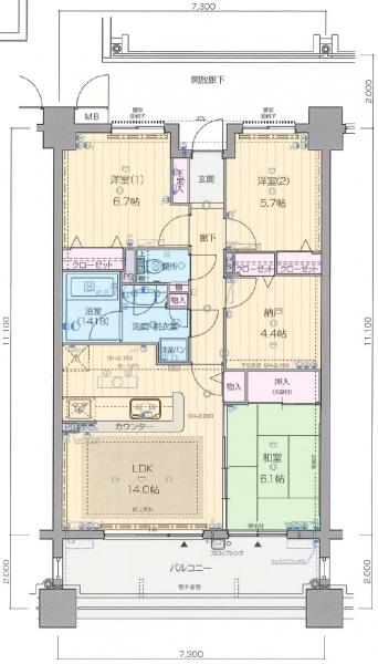中古マンション 沼津市三園町 JR東海道本線（熱海〜米原）沼津駅 1,690万円